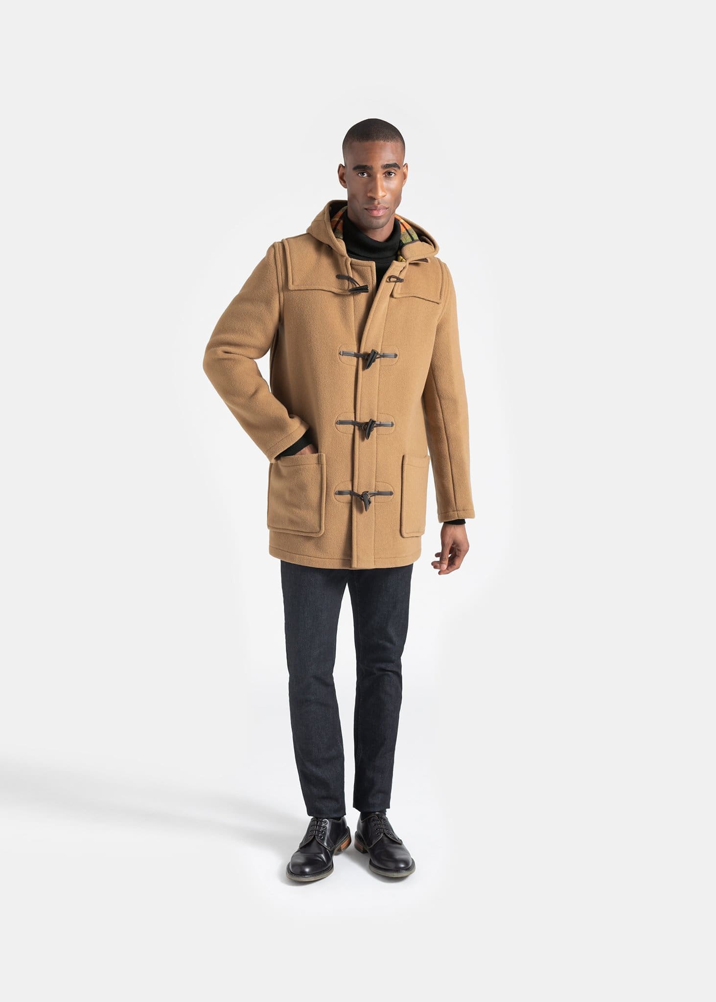 Duffle coat with top hood