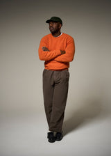 Oxford Brushed Lambswool Jumper Orange